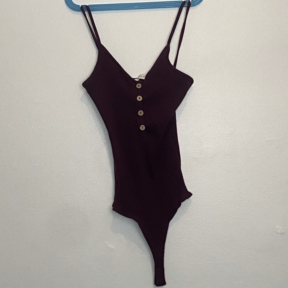 BetterBe - Burgundy Tank Top Bodysuit - Small